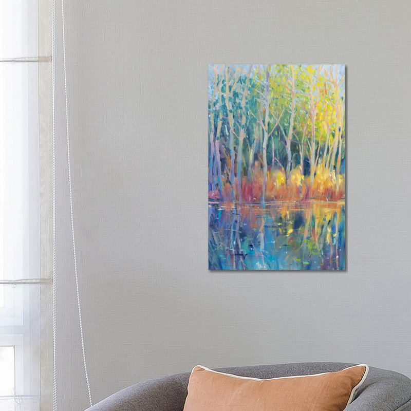 Reflected Trees II by Tim OToole - Wrapped Canvas Painting, 66.04cm H x 45.72cm W x 1.905cm D
