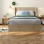 Lit en bois avec rangement spacieux et grand lit en chêne moderne avec plateforme de levage