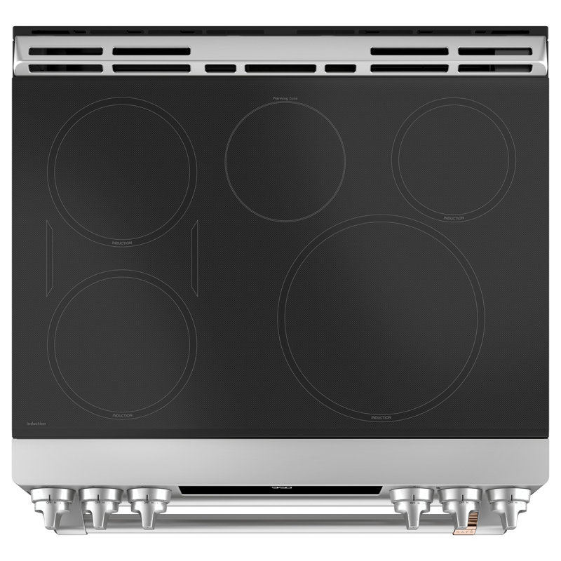 Café 30" 6.7 cu. ft. Smart Slide-in Electric Range with Induction Cooktop, Stainless Steel