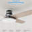 Low Profile Ceiling Fan with Light and Remote Control-1070088129