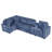 Convertible L-Shaped Sofa Bed with Console and Storage-2062498518