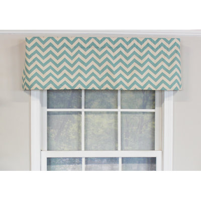 Cotton Blend Chevron Tailored Window Valance