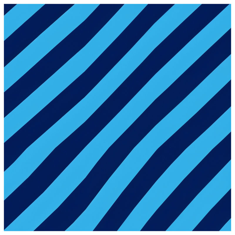 Housses de couette bleues à rayures diagonales, Twin