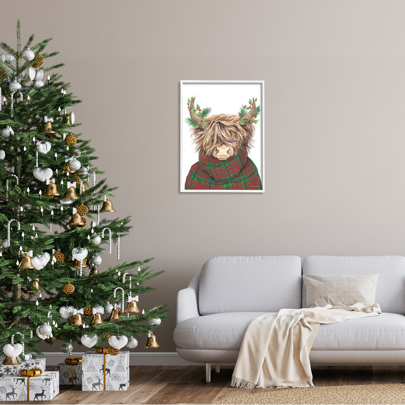Art mural sur toile de Noël, Cadre blanc, H 30 po x l 24 po