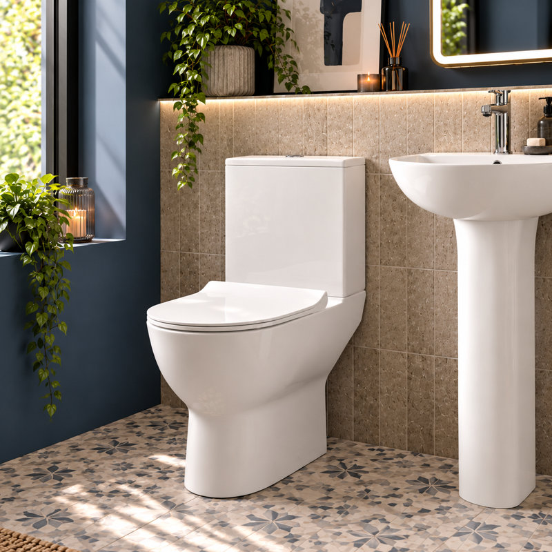 nuie Freya Close Coupled Toilet With Seat