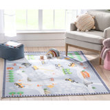 Apollo Well Woven Kids Rugs Construction Modern Grey Multi Area Rug