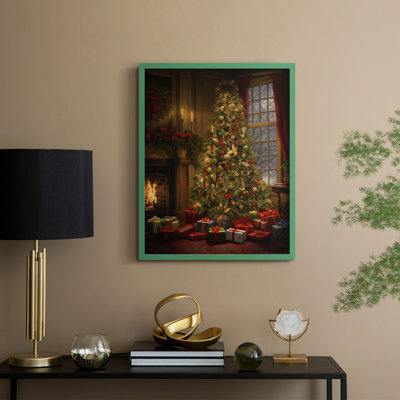 «Christmas Holiday Art DCLVII», reproduction d'art encadrée - bois massif
