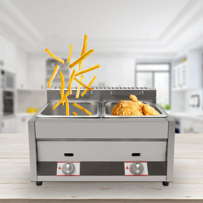 2-pot Commercial Gas Food Warmer Restaurant Steam Table