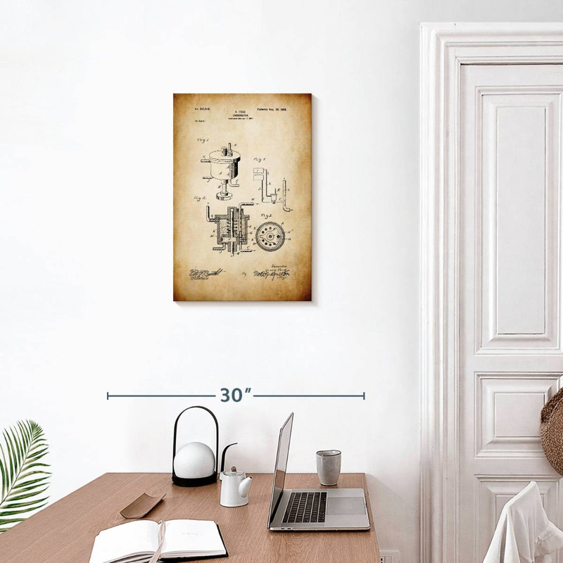 Carburetor Patent, 24" H x 16" W