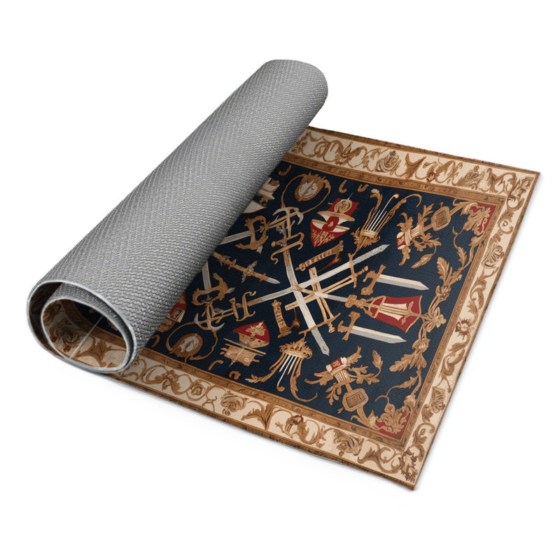 Tapis d'intérieur et d'extérieur brun français, Rectangulaire 2 pi x 3 pi