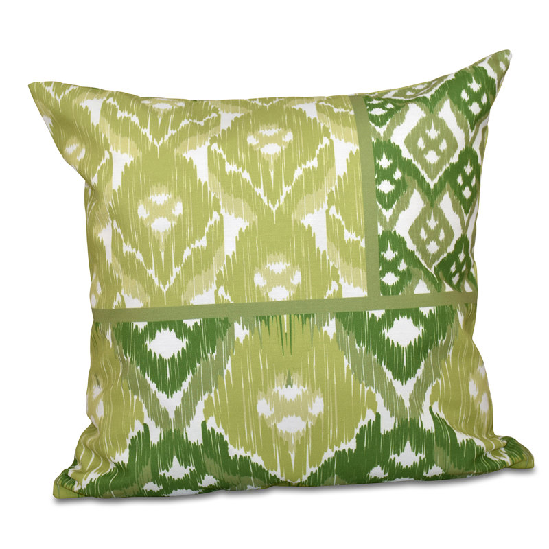 Housse et insert de coussin géométrique carré, H 20 po x l 20 po, Vert
