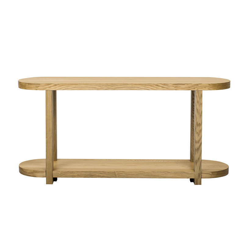 U_STYLE Modern Minimalist Ash Veneer Entryway Table With Streamlined Desktop Design, Suitable For Study Rooms, Entryways, Hallways, Living Rooms, And Foyers