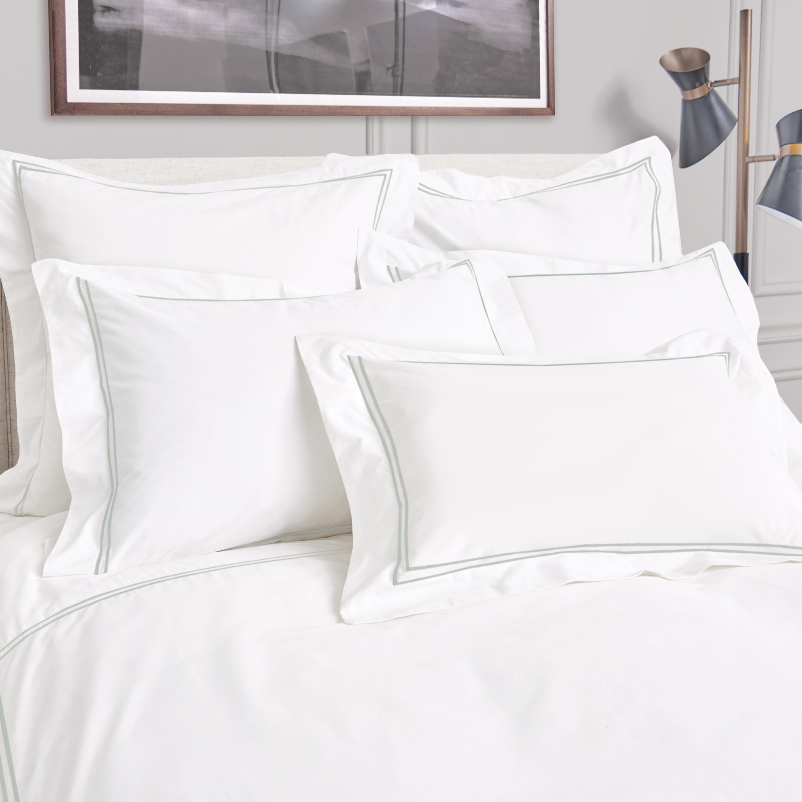 Coltrane Cotton Shams, Silver Sage