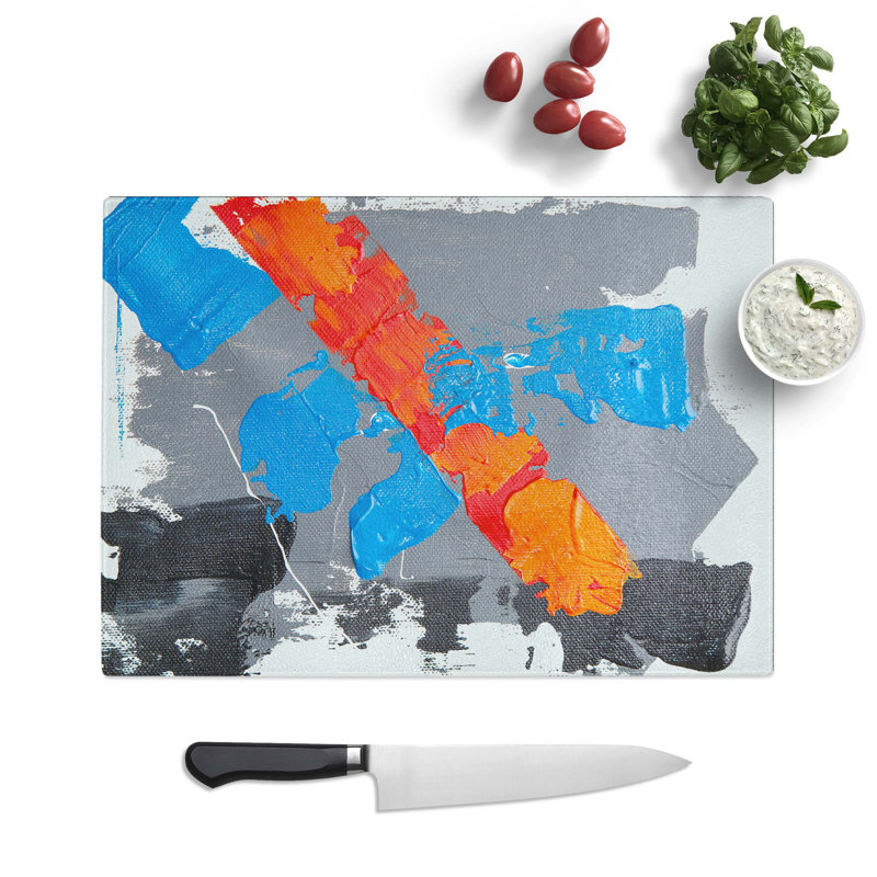 Tempered Glass Art Painting Vol.365 Chopping Board, 39 cm W x 28.5 cm L