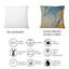 Brown and Blue Marble Waves - Coussin décoratif imprimé moderne-395910786