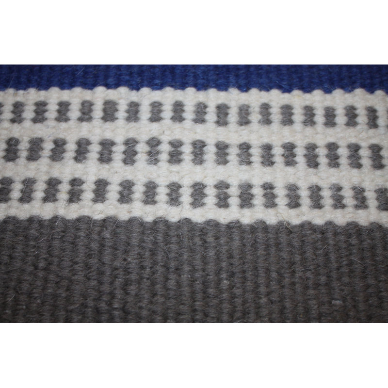 Harrow Striped Wool Hand Woven Area Rug, Rectangle 140 x 200cm