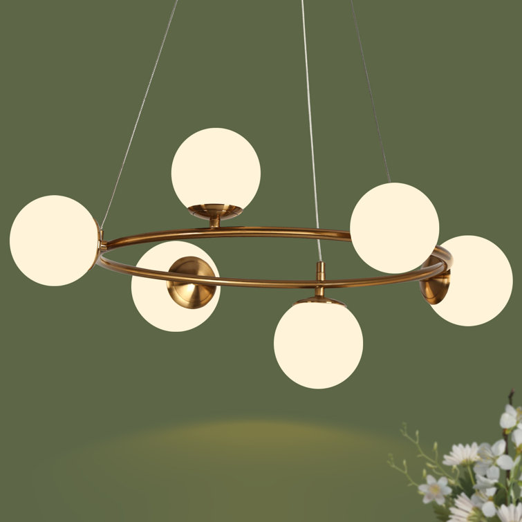 6-Light Dimmable Integrated LED Pendant