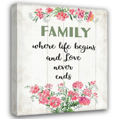 August Grove® Art Licensing Studio Gallery Wrapped Canvas Art Titled: Family Love 2