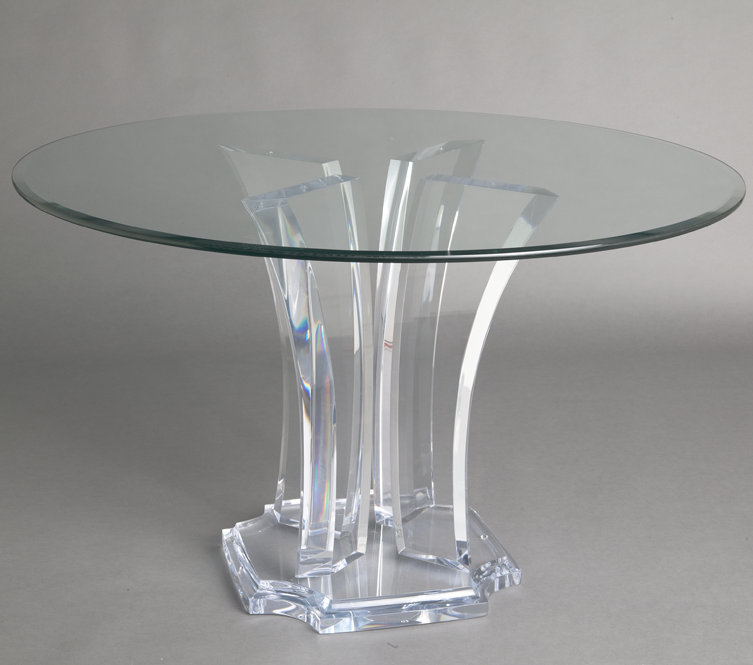 Milano Round Glass Top Dining Table