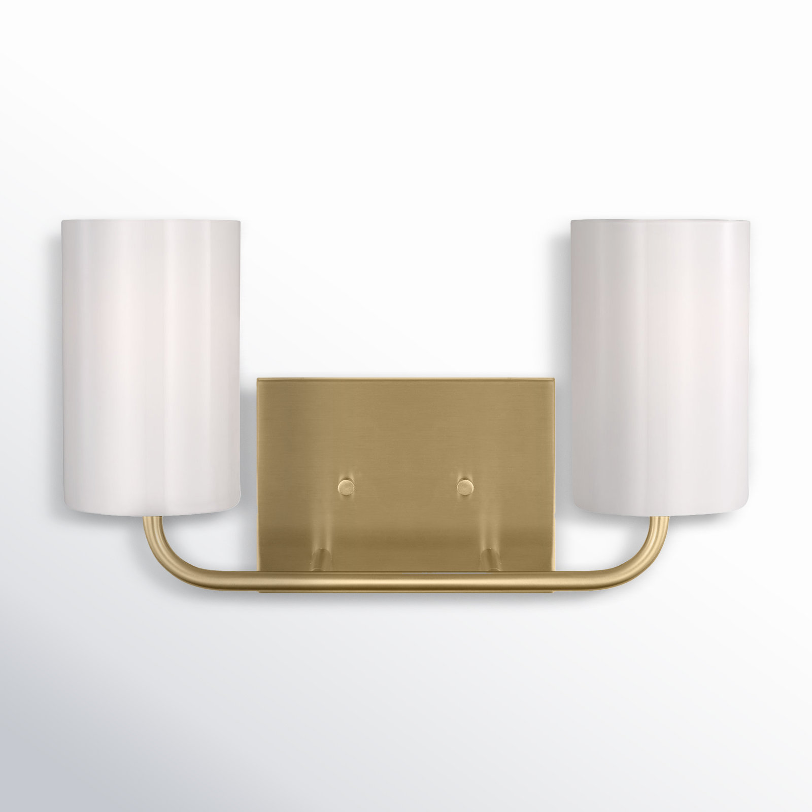 2 Light Dimmable Vanity Light, Satin Bronze, Yes