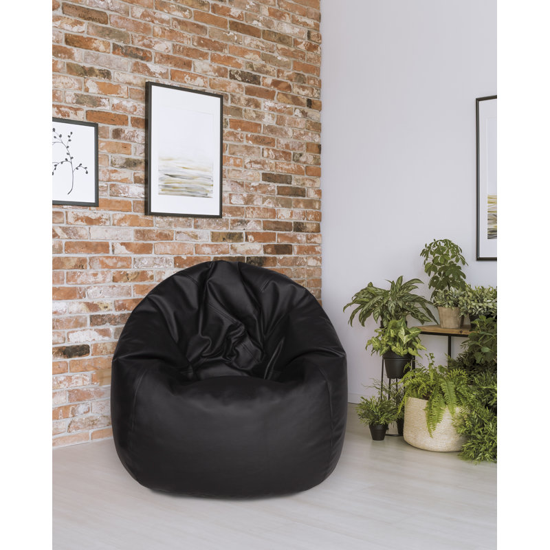 Fauteuil à billes Teardrop, Similicuir noir