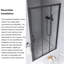 48 po X P 70 po H Porte de douche semi-encadrée au fini noir mat