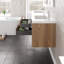 Meuble-lavabo mural double avec plan de travail en acrylique et lavabo intégré en acrylique l 72 po x P 20 po Wauconda-109557789