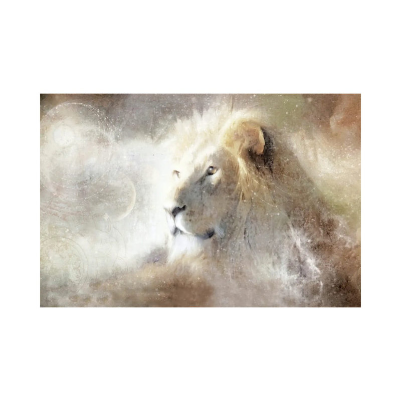 Golden Lion by Katrina Jones - Wrapped Canvas Painting, 66.04 cm H x 45.72 cm W x 1.91 cm D