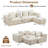 Modular Chenille Cloud Boneless Sofa, 3-Piece L-Shape Sectional with Ottoman, No Assembly-1561601937