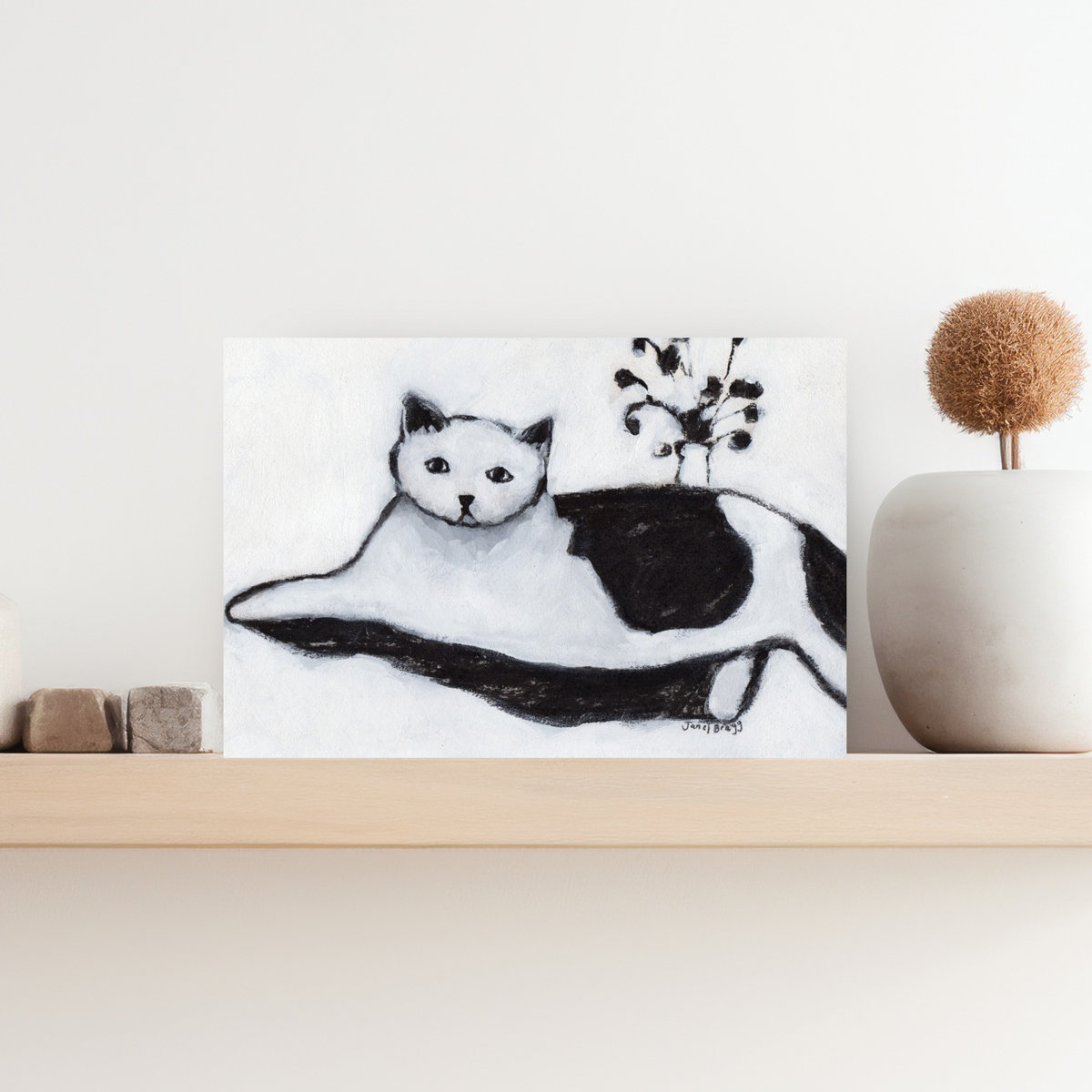 Latitude Run® Contemporary Art Abstract Contemporary Cat Wall Art ...