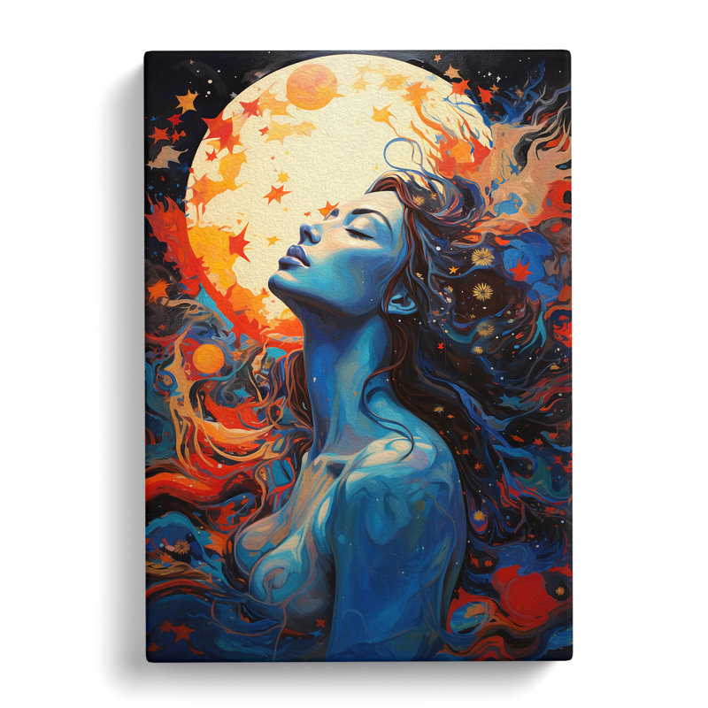 Moon Expressionism - Wrapped Canvas Print, 50cm H x 35cm W x 3cm D