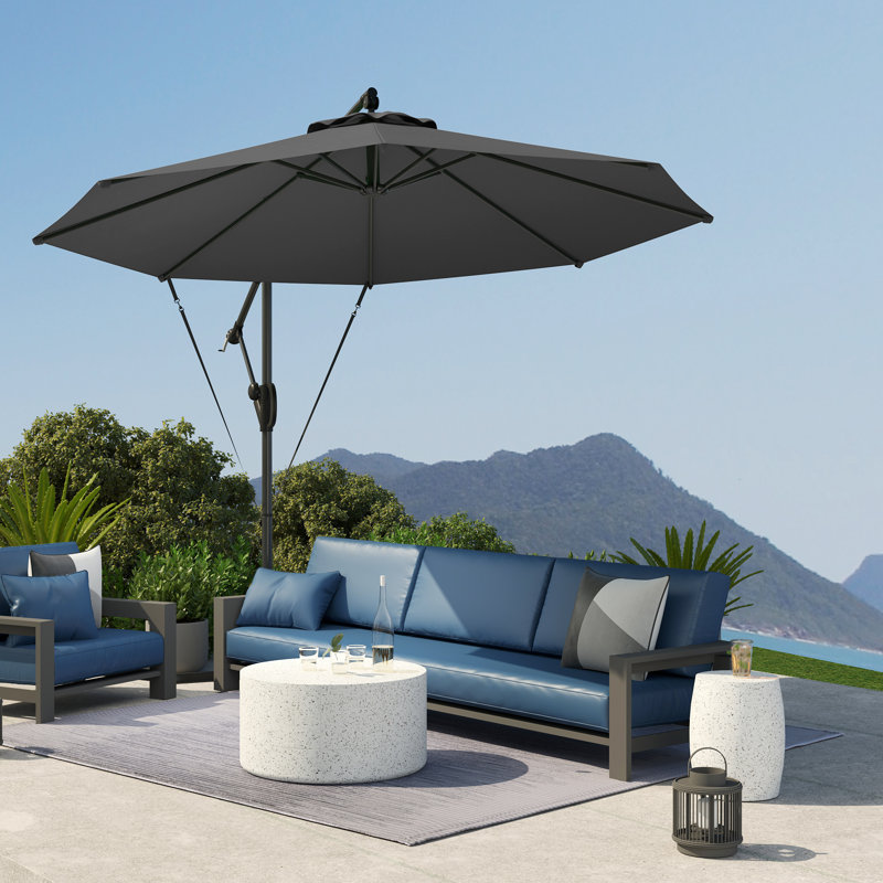 305cm Tilt Cantilever Parasol, Grey
