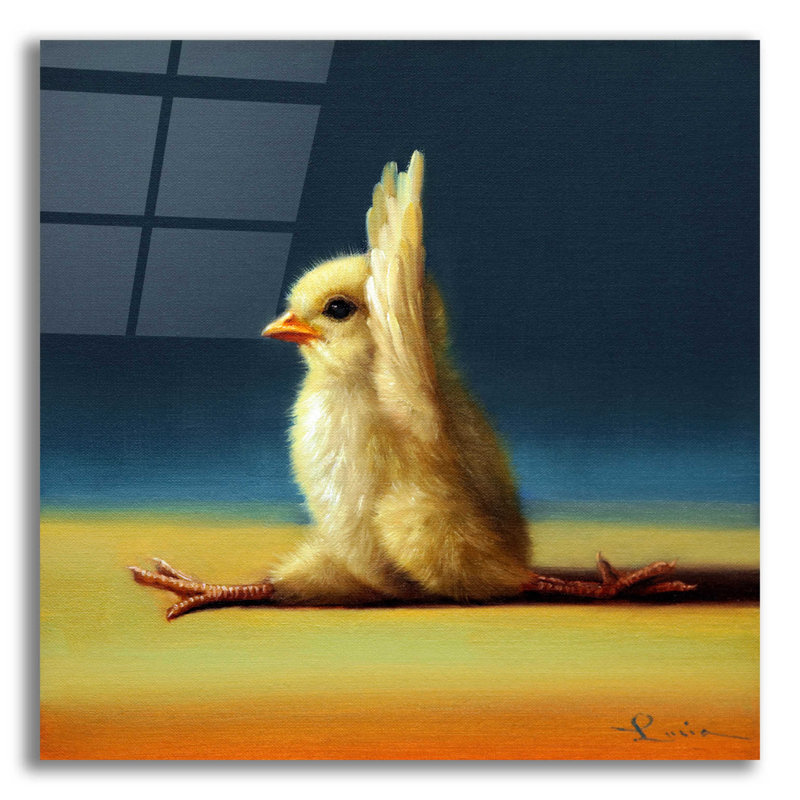 Yoga Chick Monkey Pose - impression sans cadre, H 12 po x l 12 po x P 0,13 po