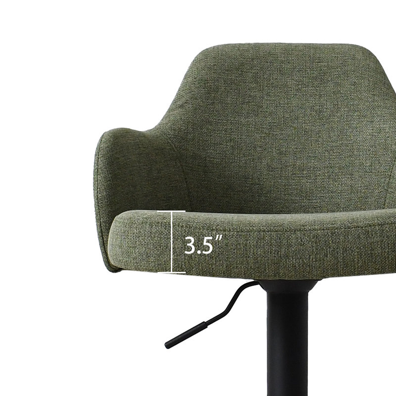 Arce Swivel Adjustable Height Stool, Green
