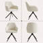 Modern Dining Chairs Set, Ergonomic Back with Soft Padded Armrests, 360° Swivel Thickened Breathable Seat, Sturdy Metal Legs, Easy Assembly-1696785048-1696877348