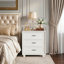 3-Drawer Nightstand With Noble Design-1964125848