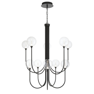 Iissa 10L 40" Clear Chandelier