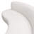 Simone Curved Sofa In White Faux Sheepskin Fabric