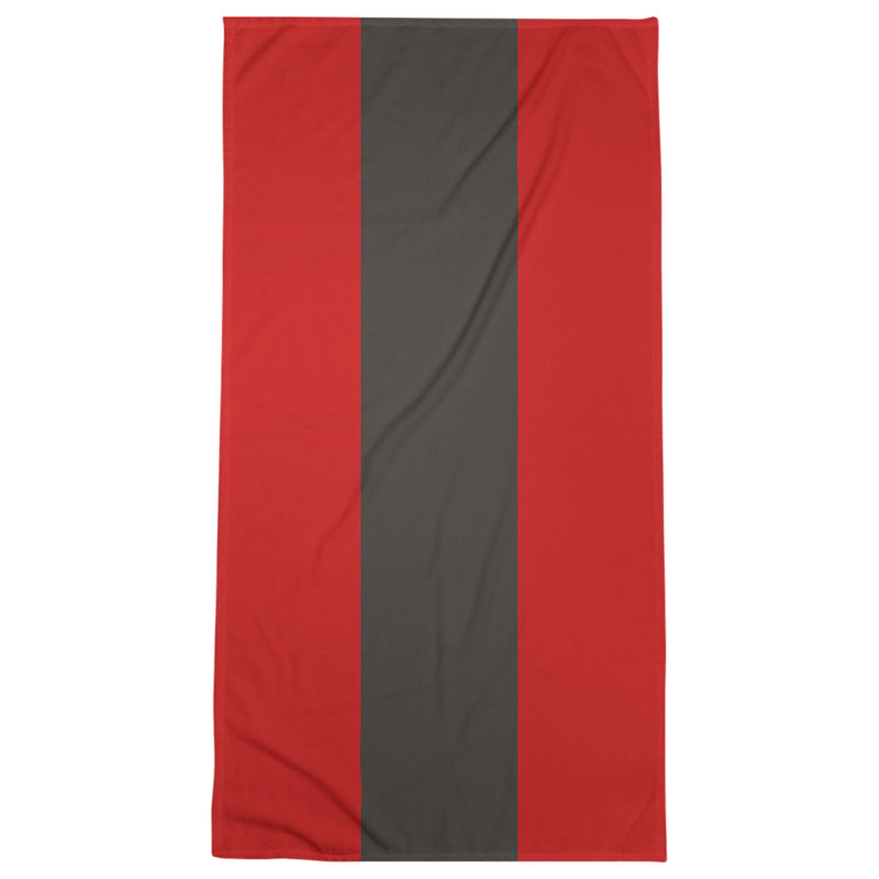 Beach Towel, Gray/Red/Orange