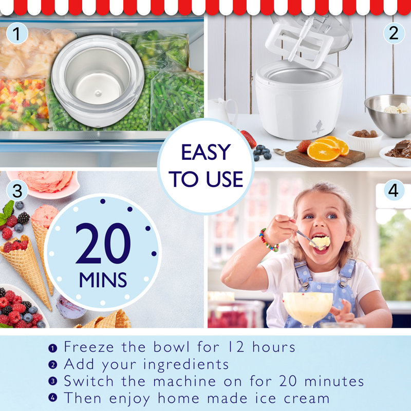 1.4L Ice Cream Maker, White
