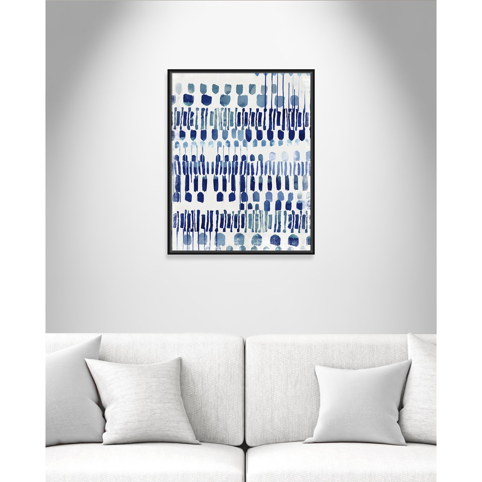 Fynn "Continuously I" Painting by Eva Watts, No Matte, Black Framed Canvas, 29.5" H x 23.5" W x 2" D