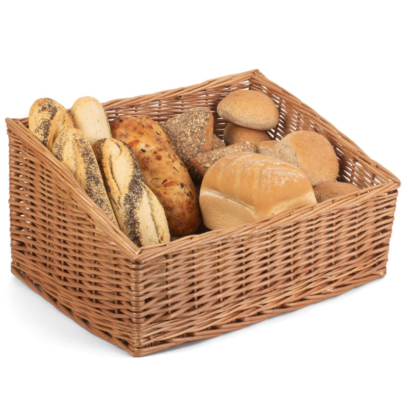 Wicker Sloped-Sided Display Basket, 25cm H x 50cm W x 38.5cm D
