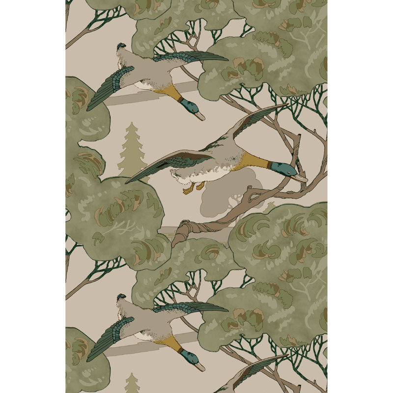 Icons Wallpapers 32.82' L x 27.58" W Wallpaper Roll, Emerald/Light Gray