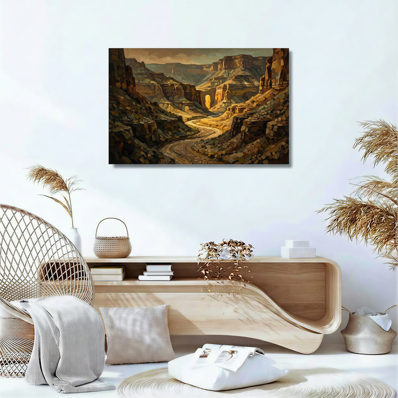 Art texturé sur toile, "Canyon texturé", H 20 po x l 30 po