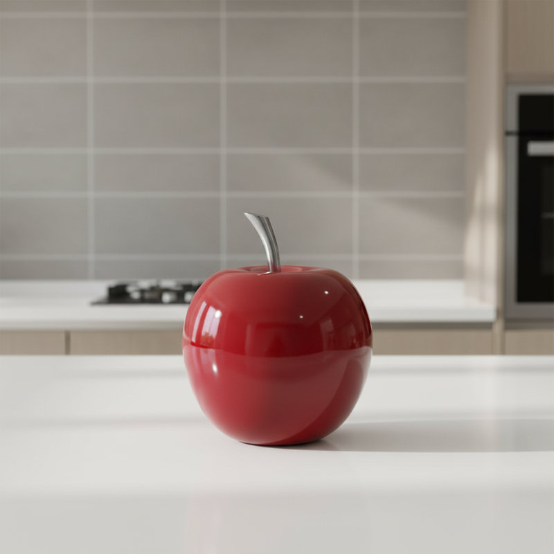 Sculpture de table Annebelle, H 8 po x l 6 po x P 6 po, Rouge