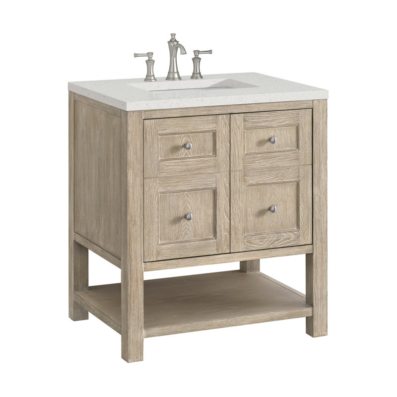 Breckenridge 30'' W Single Vanity, Lime Delight, Whitewashed Oak, 8" Widespread