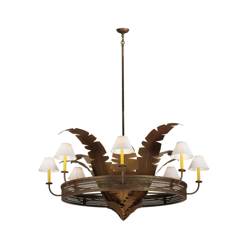 Lustre en banane et bambou de 6 po de 59 po Motta
