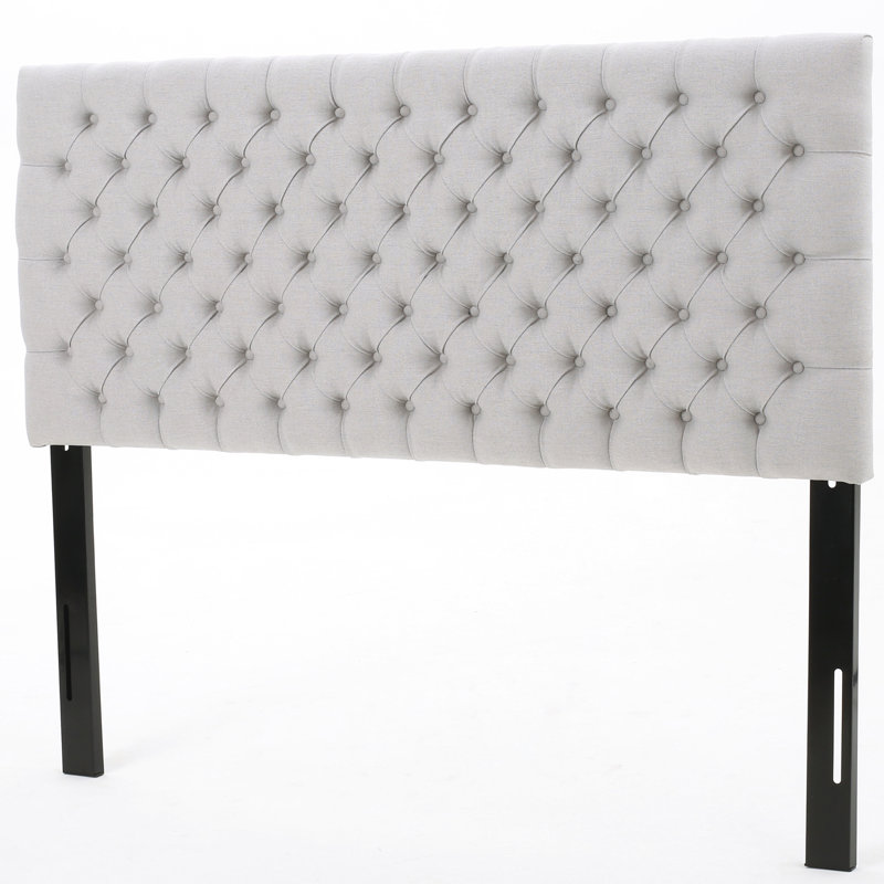 Tête de lit de style contemporain, tapissier gris, grande chambre à coucher, taille assemblée incluse, Gris clair