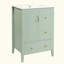 Meuble-lavabo de salle de bain avec lavabo, une armoire avec porte à fermeture douce, 3 tiroirs à fermeture douce, poignées en métal rétro (robinet non inclus)