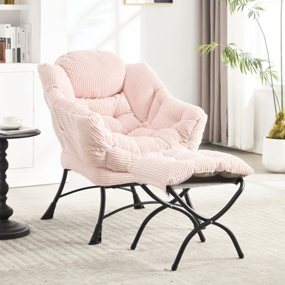 Rose, fauteuil paresseux avec, ergonomique, confortable, jardin relaxant moderne, flanelle douce décorative, chambre à coucher relaxante